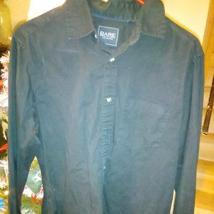 BARE LEISURE MEN'S BLACK BUTTON UPTWILL  SHIRT